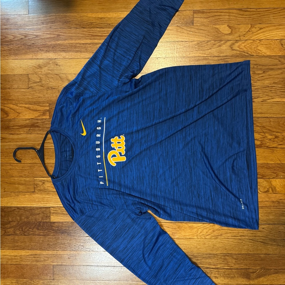 Nike Blue and Gold Pittsburgh Long Sleeve Tee